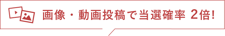 画像・動画投稿で当選確率 2倍!